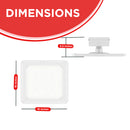 LED Gas Station Canopy Light - Glass Cover - Watt Selectable (240W/200W/160W) - 5700K - DLC - IP65 UL Listed