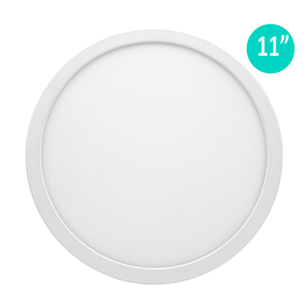 11" 21W LED Surface Mount Round Ceiling Light - Color Selectable 5CCT - 2000 Lumens - ETL Listed