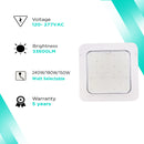 240W Max LED Gas Station Canopy Light - 5700K - Watt Selectable (240W/180W/150W) - 33600 lumens - DLC - IP65 UL Listed