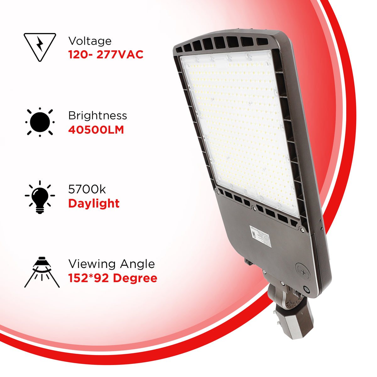 300W AL6 Series Area/Flood Light - 40500lms - Photocell