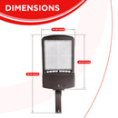 Area/Flood Light AL3C Series - Watt Options (300W/240W/200W) & Color Selectable (30K/40K/50K)- 43500lms - UL Listed-DLC IP65