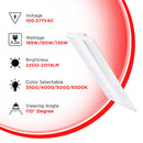 165W 2FT LED Linear High Bay - Watt & Color Selectable (165/150/130W) 4CCT (3500/4000/5000/6500K) - 23100LMS -  DLC-UL Listed
