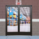 Wet Location LED Emergency Exit Sign Outdoor - Battery Backup with Adjustable Heads - Red Letters