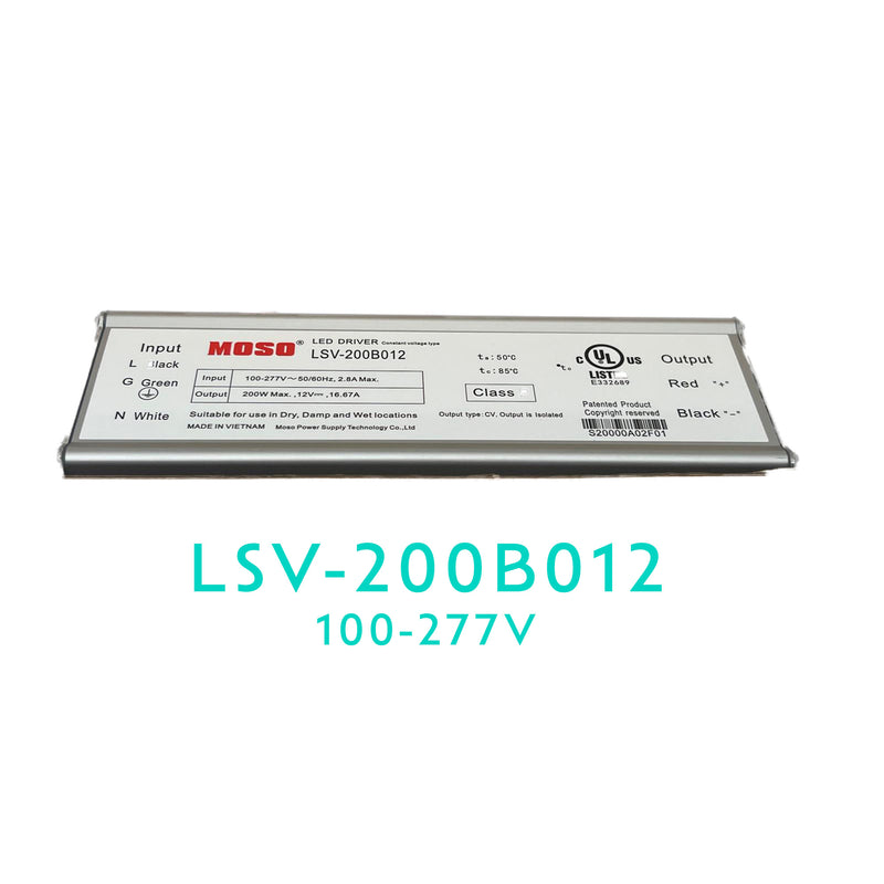 Lsv Direct Debit MOSO LSV-200B012 Constant Voltage LED Driver - 200W - 12V