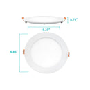 3BRIX 6 Inch 15W Slim Round Ultra Thin Recessed Downlight - 5CCT (27/30/35/40/50K)- 1200 lumens