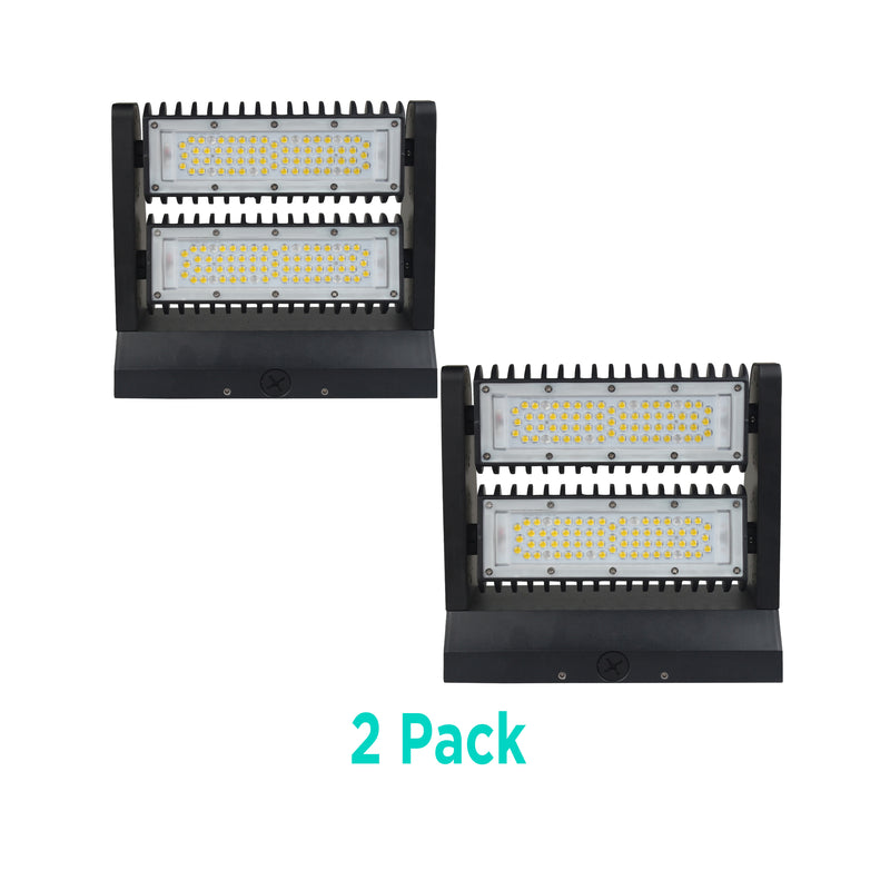 Rotatable LED Wall Pack - 11200 Lumens Max - Watt and Color Selectable (80W/60W/40W - 30K/40K/50K) DLC, UL Listed