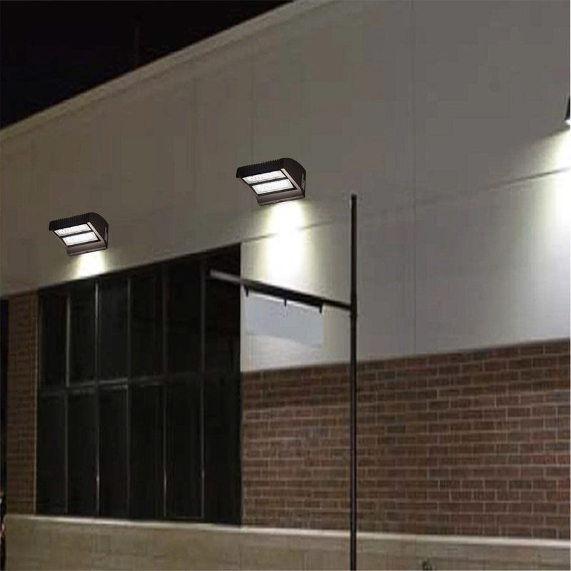 Rotatable LED Wall Pack - 11200 Lumens Max - Watt and Color Selectable (80W/60W/40W - 30K/40K/50K) DLC, UL Listed