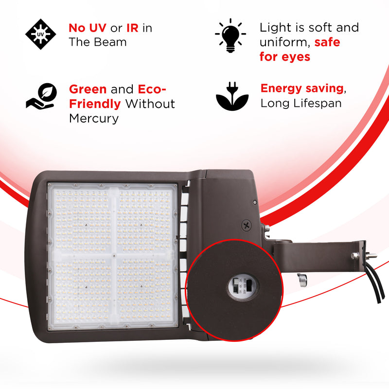 Area/Flood Light AL3C Series - Watt Options (300W/240W/200W) & Color Selectable (30K/40K/50K)- 43500lms - UL Listed-DLC IP65