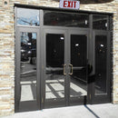 Outdoor Wet Location Compact Exit Sign - Battery Backup with Red Letters