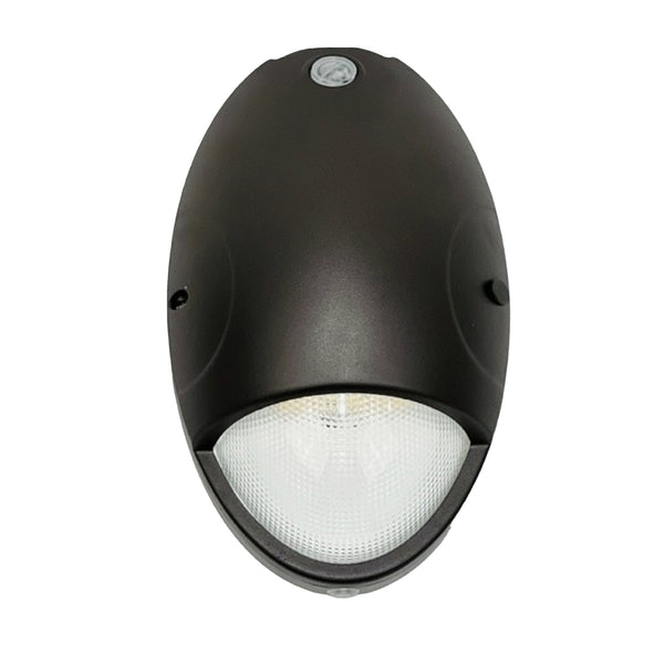 15W LED D Bell Outdoor Emergency Wall Pack - 2025 lumens - Selectable CCT -35K/4K/5K