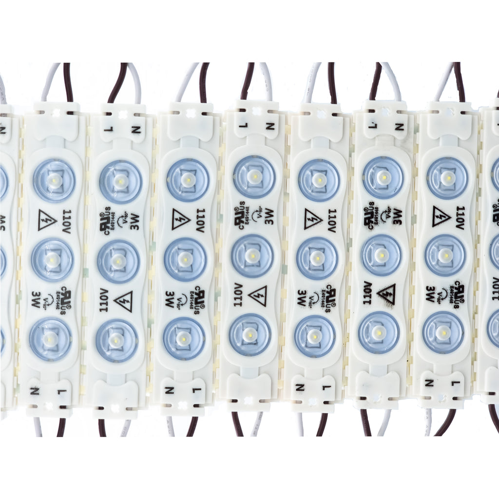 Single Color LED Module - Linear Module with 3 SMD LEDs - 57 Lumens/Module  - 4900K - 25-Pack / 100-Pack