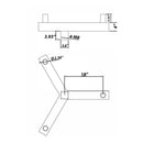 Bullhorn Y 120 Degree Vertical Square Base 3 Tenon Adaptor