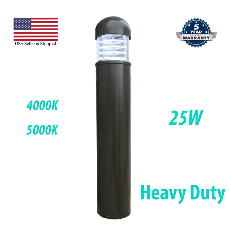 40" LED Bollard Landscape Light - 8" Dome/Flat