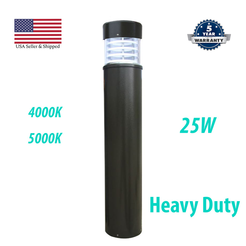 40" LED Bollard Landscape Light - 8" Dome/Flat