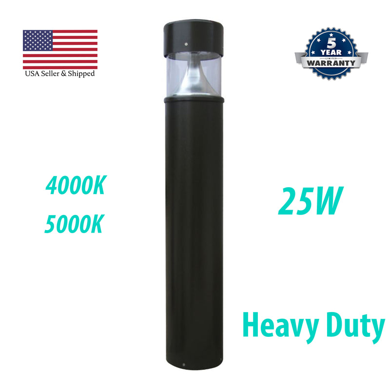 40" LED Bollard Landscape Light - 6" Dome/Flat