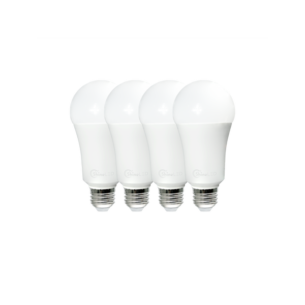 A19 15W LED Bulb - 1600 Lumens - 100W Equivalent Dimmable - 4 Pack