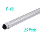 LED Sign Bulb F-48 T10 HO 6000K - 30W - 25 Pack