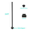 15 Foot Round Tapered Steel Light Pole - Including Shipping