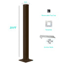 25 Foot Steel 5x5 Square Light Pole 07 Gauge - Including Shipping