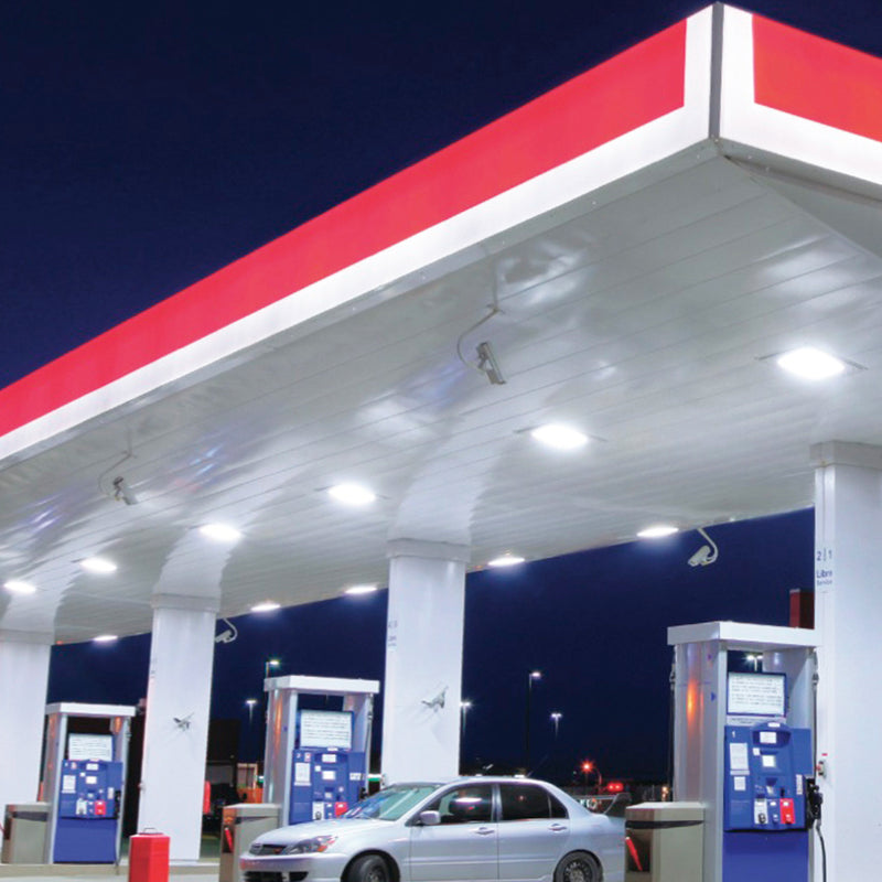 100W LED Gas Station Canopy Light 12800 lumens IP65 UL Listed