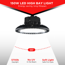 240W LED UFO High Bay - 34800 lumens - Glass Lens - IP65 Rated